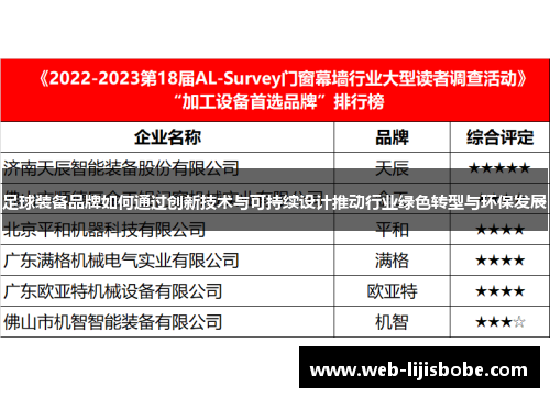 足球装备品牌如何通过创新技术与可持续设计推动行业绿色转型与环保发展